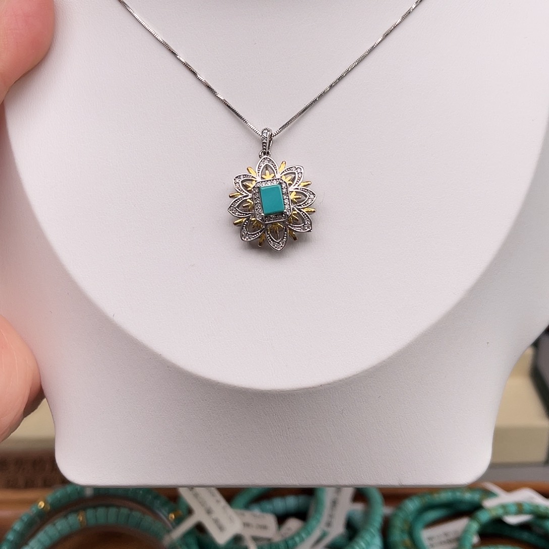 绿松石颈饰合金项链