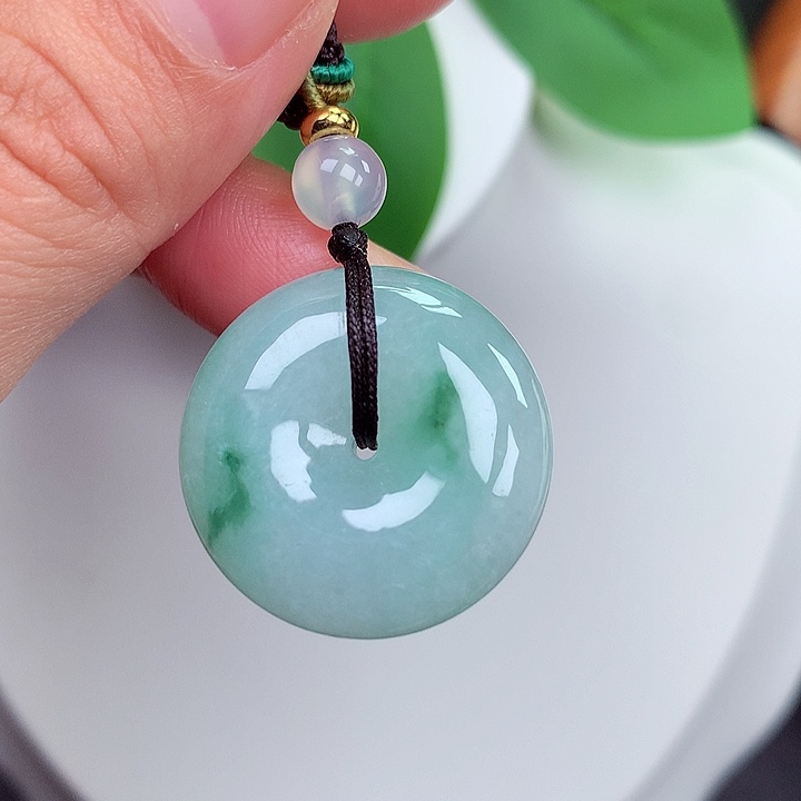 颈饰未镶嵌翡翠平安扣 24.4x10mm