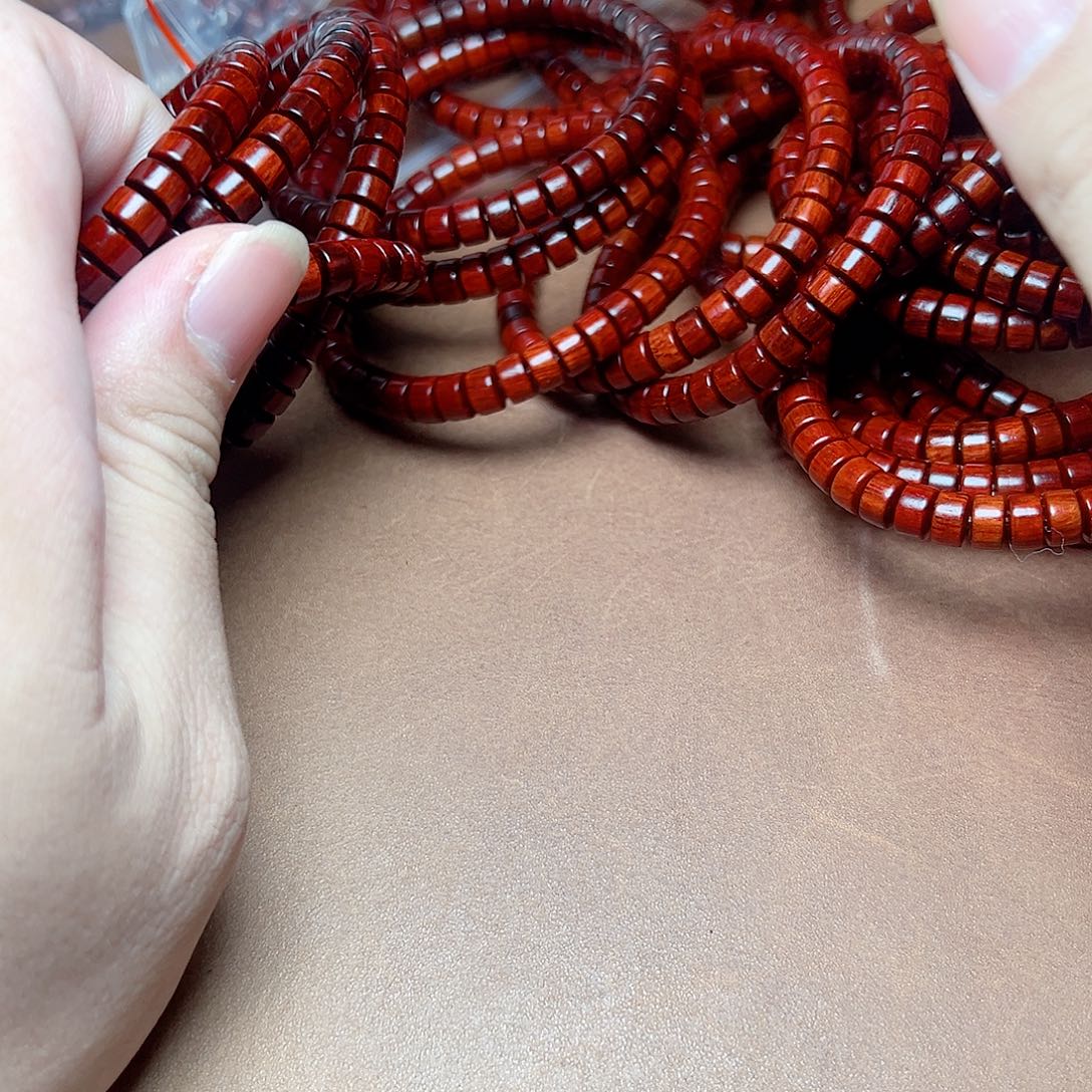 小叶紫檀手串/手链47琴料火焰纹