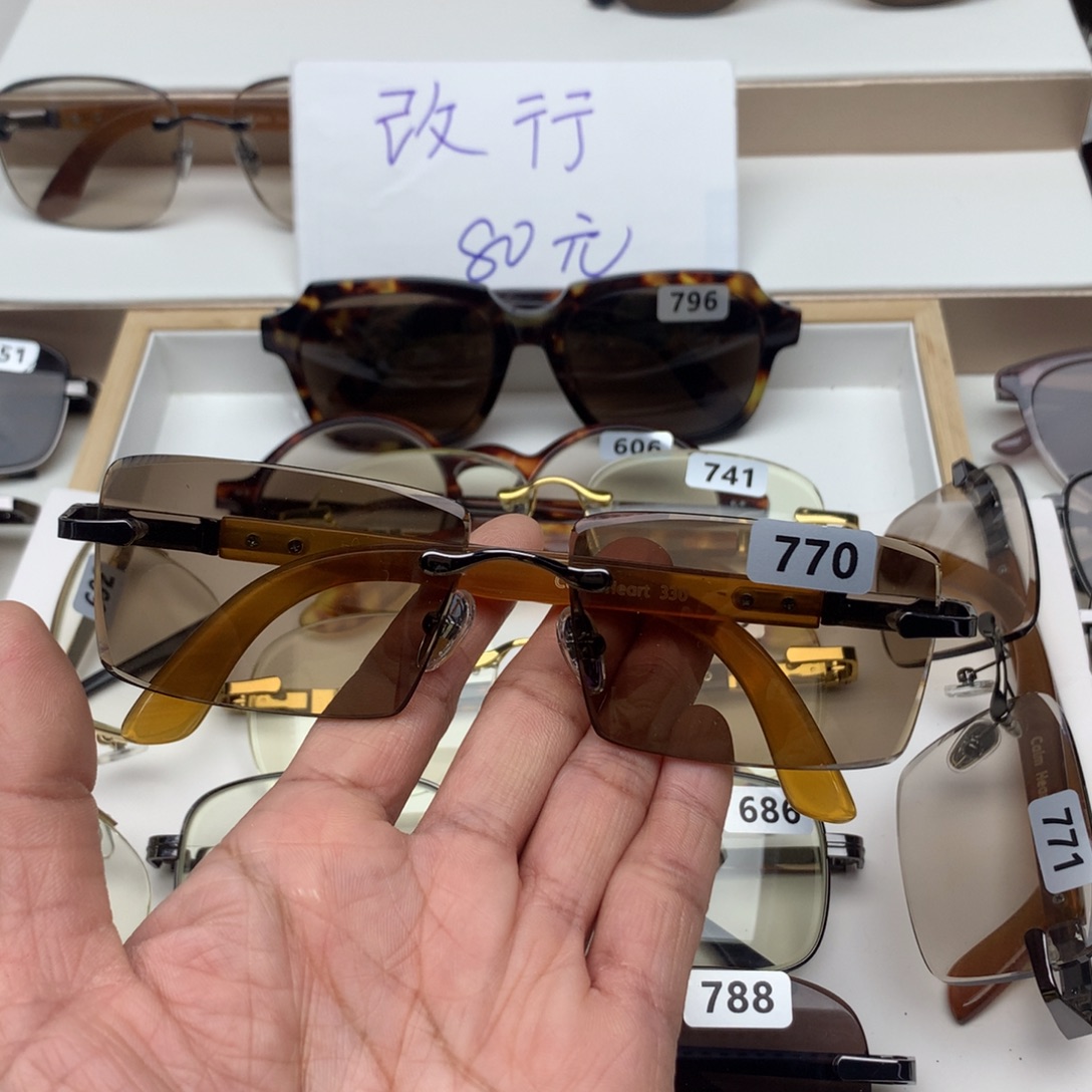 支***语分体款无框眼镜770