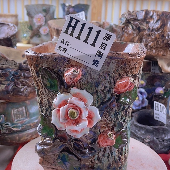 紫砂花盆景德镇陶瓷111