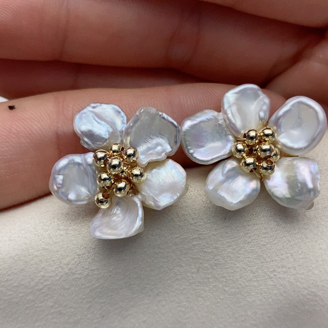 【闪购商品】淡水珍珠耳饰银S925镶嵌