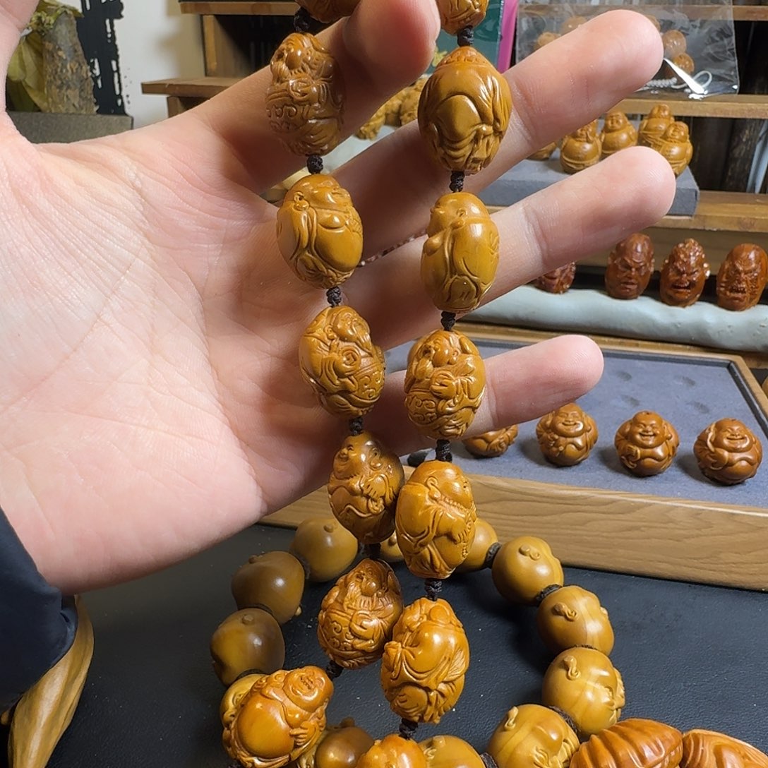 橄榄核手串/手链财神弥勒首次