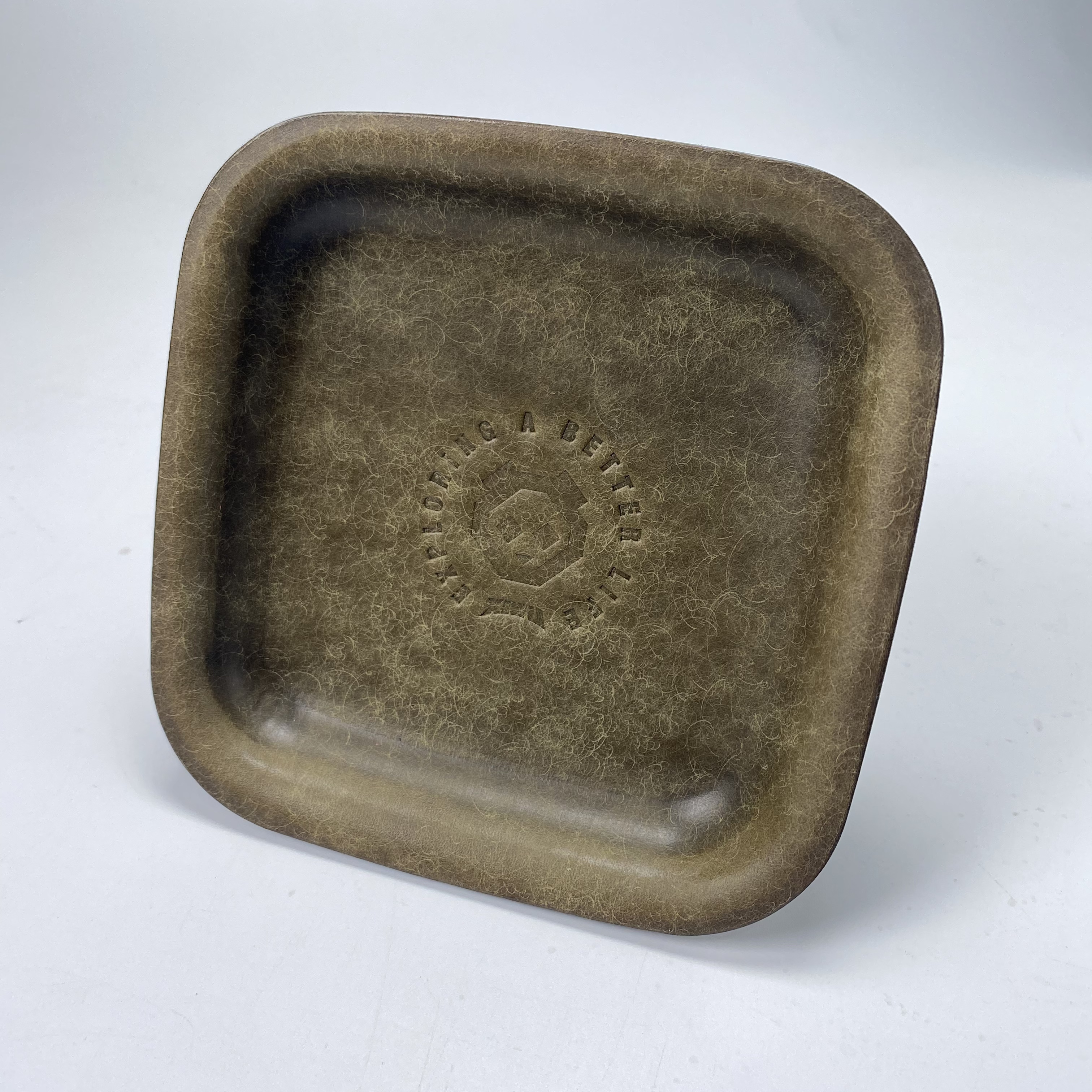 首饰展示架 大双层PUEBLO超厚牛皮真皮盘子托盘皮质特效磨砂植鞣