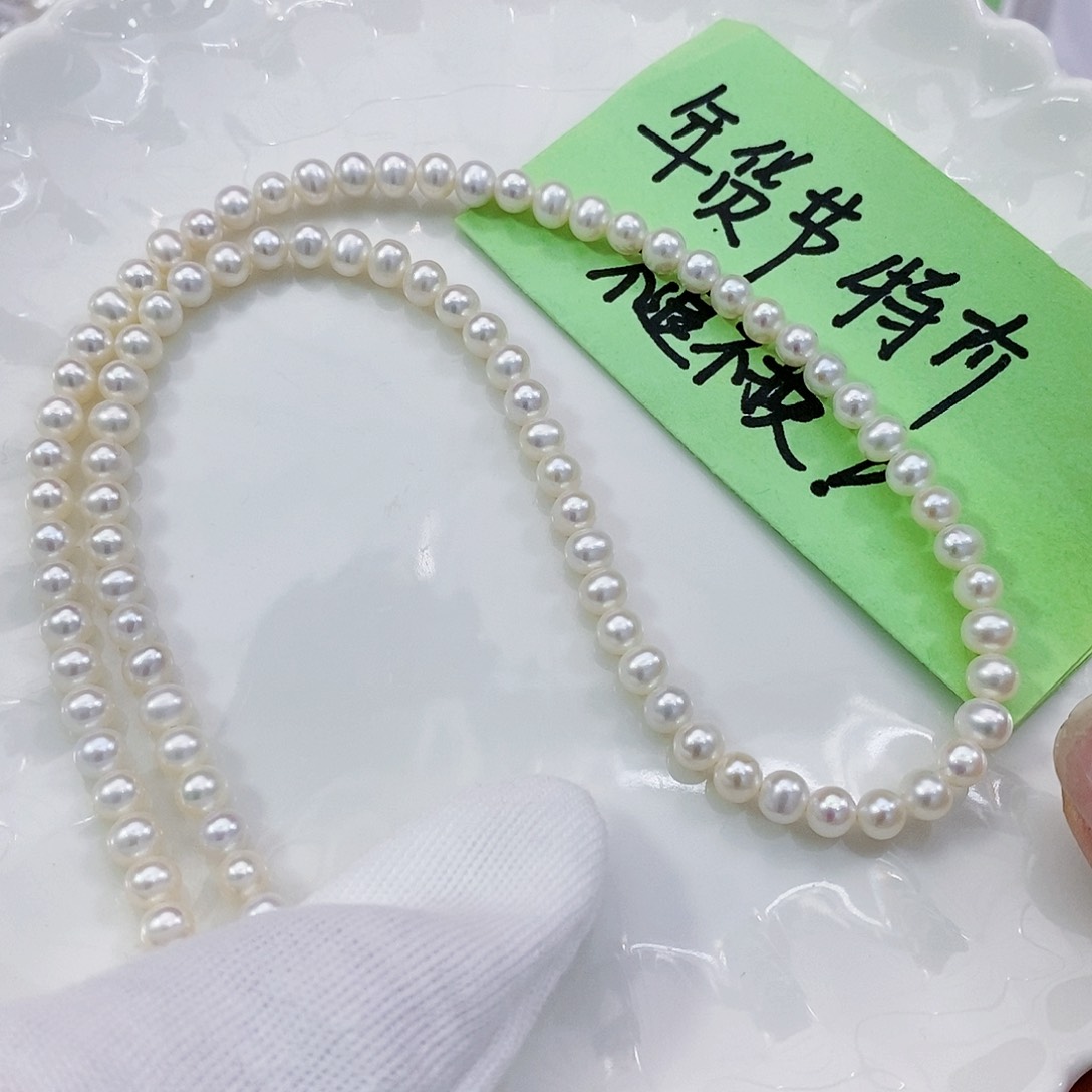 淡水珍珠项链银S925镶嵌