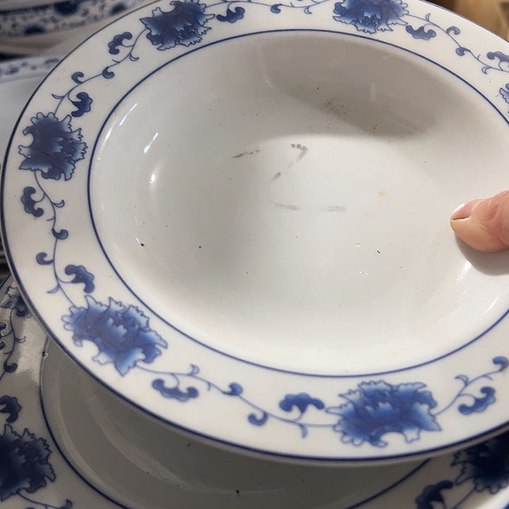 瓷片其它陶瓷两个8寸深盘