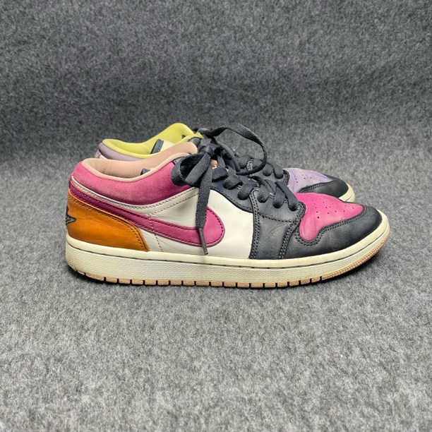 AJ1粉紫鸳鸯/41码/鞋跟磨损/二手正品耐克休闲鞋/图片实拍如下