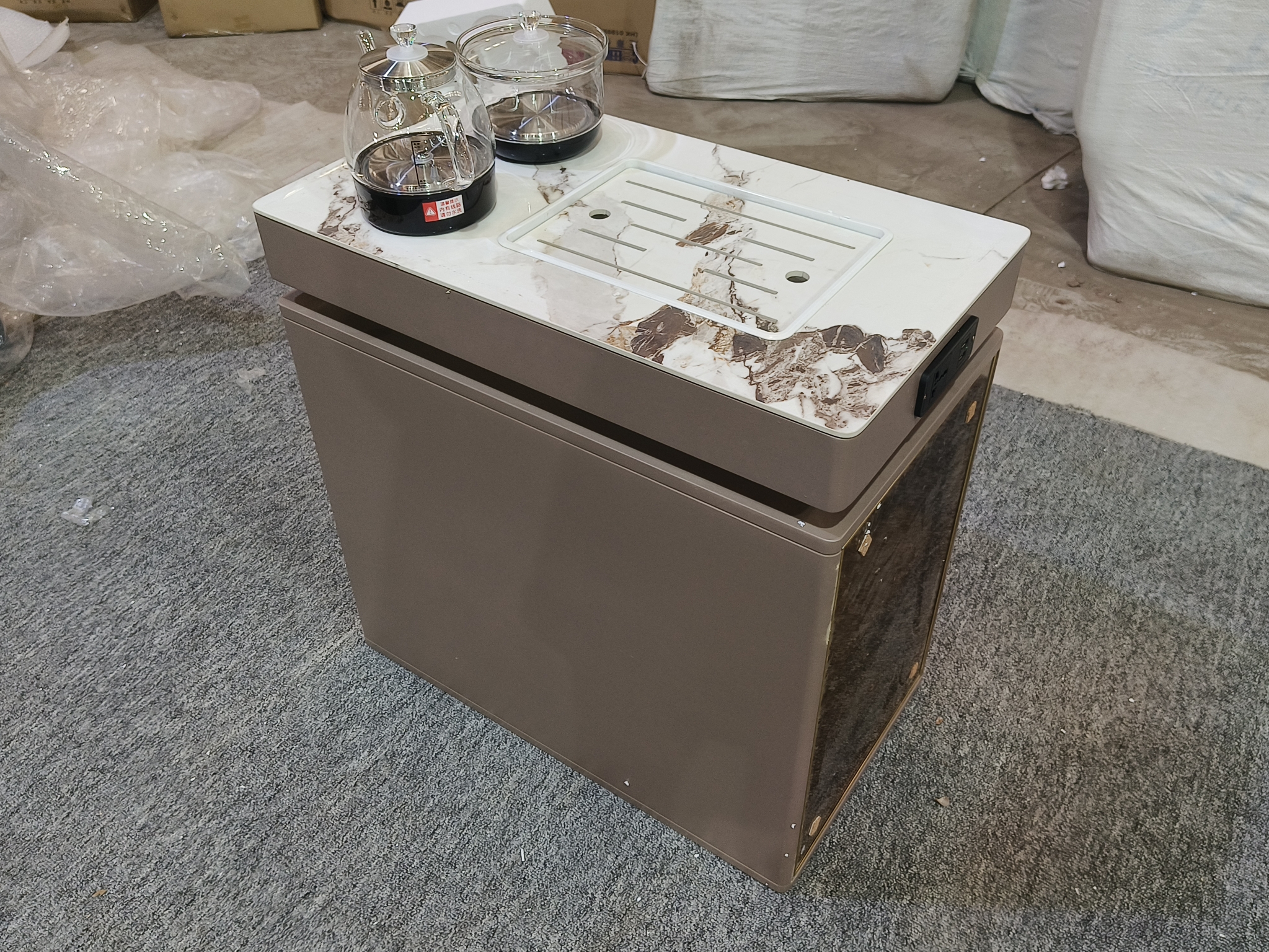 初屋轻奢茶台茶吧机家用一体桌可移动多功能岩板茶桌