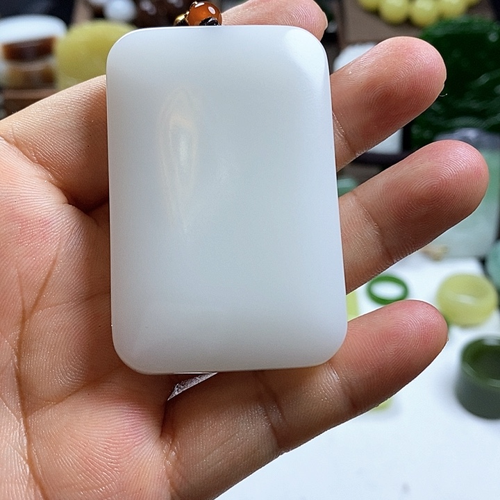 和田玉（糖玉）未镶嵌挂件静***敬