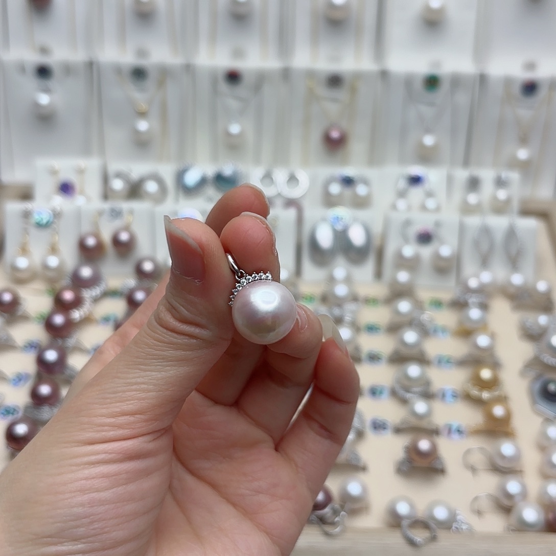 淡水珍珠颈饰银S925镶嵌