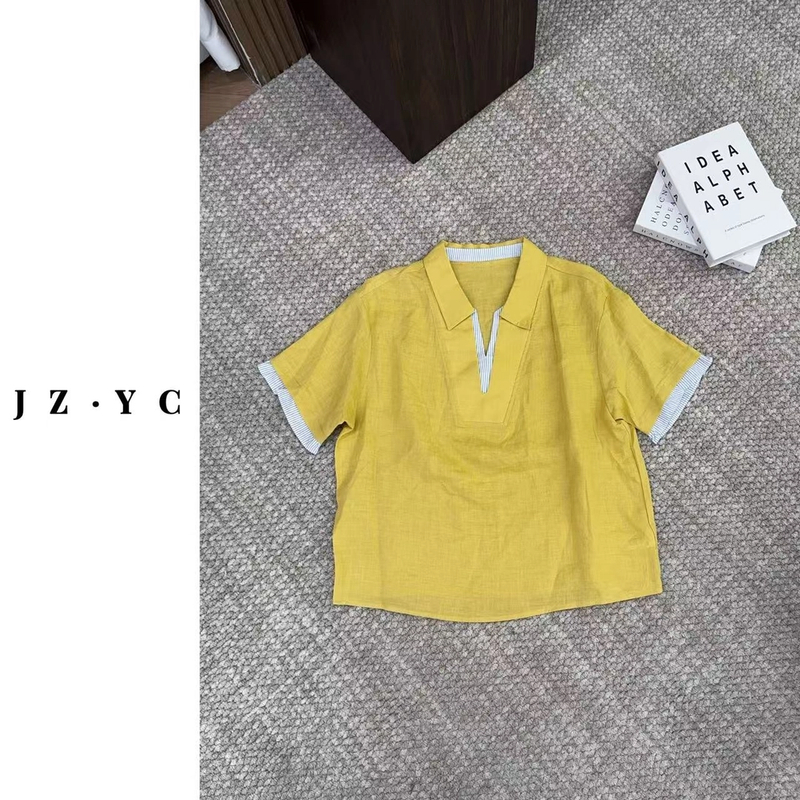 【洁子推荐】6136V领休闲短袖
