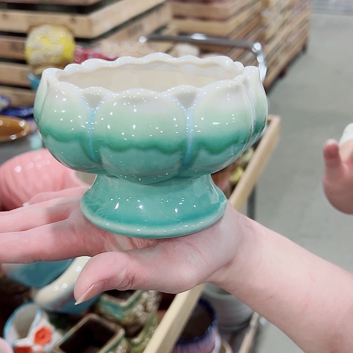 有孔，凑单福利满10元发货陶瓷多肉花盆！