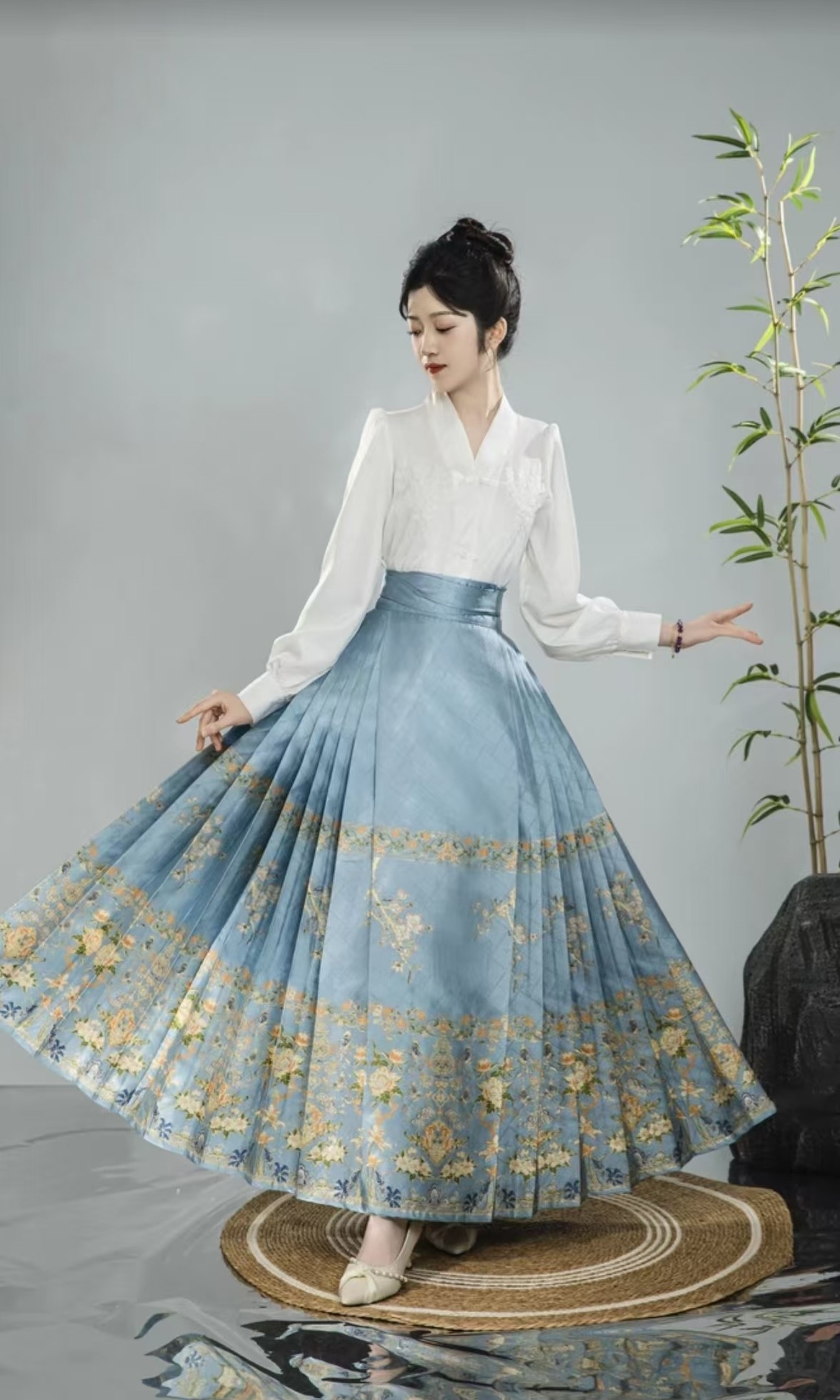 曹州古纺织金妆花通勤新中式国风马面