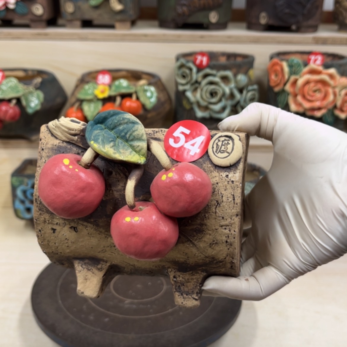 【闪购商品】紫砂花盆54号内口11×7外高11