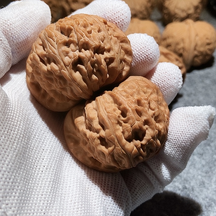 吊坠文玩核桃白狮子46超大尺寸