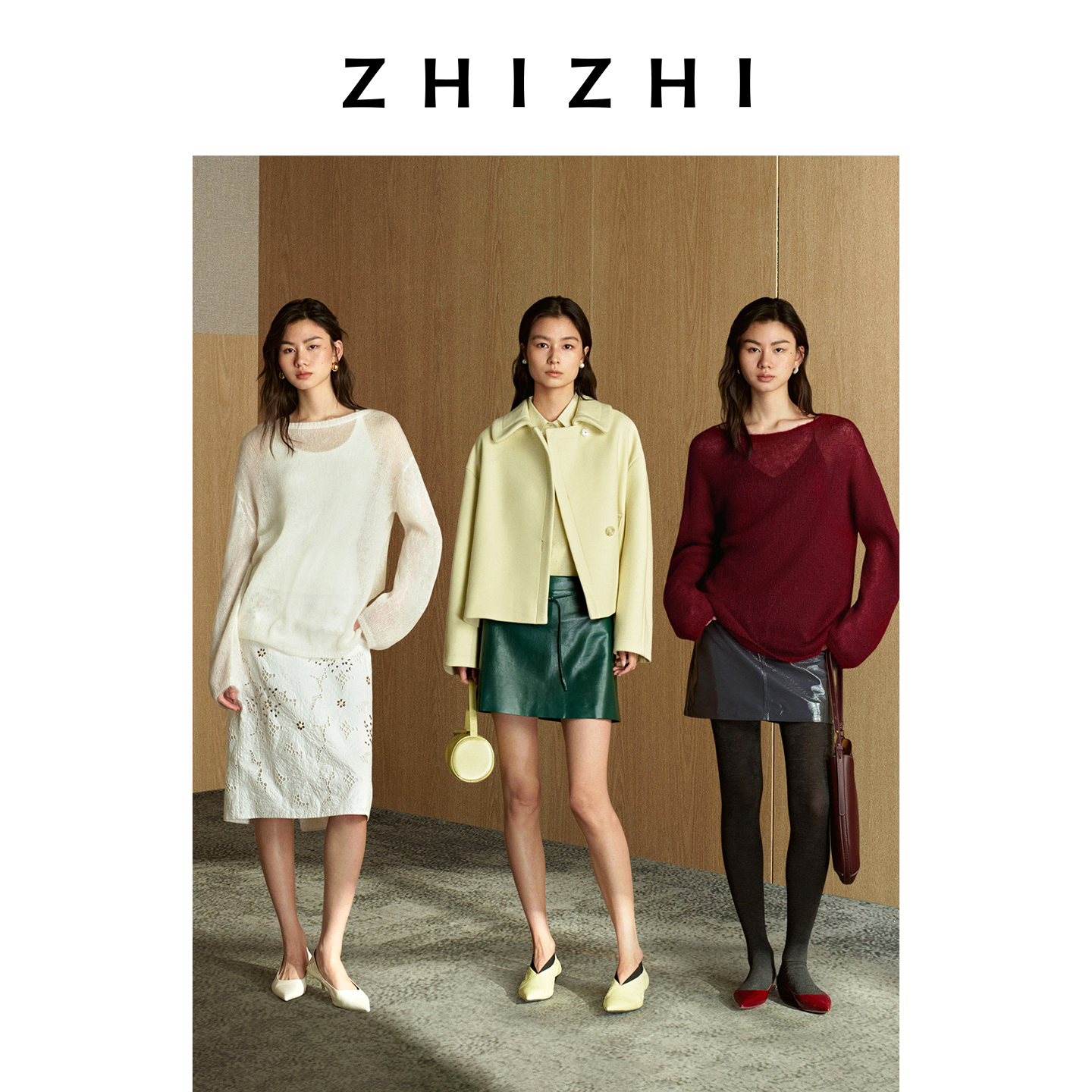 致知 如梦令 马海毛宽松针织衫罩衫轻薄柔软时尚气质 ZZ2FSKZL023