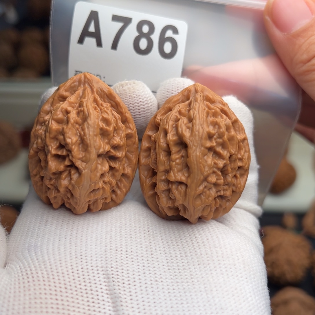 吊坠文玩核桃A786红锦鲤34