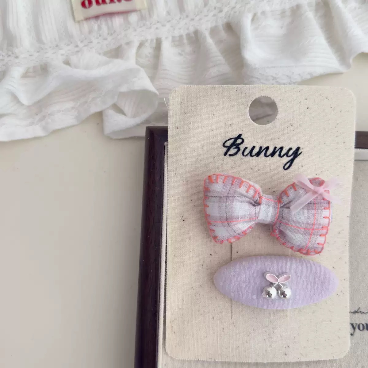 卡通风夹子休闲风紫色胖结少女风