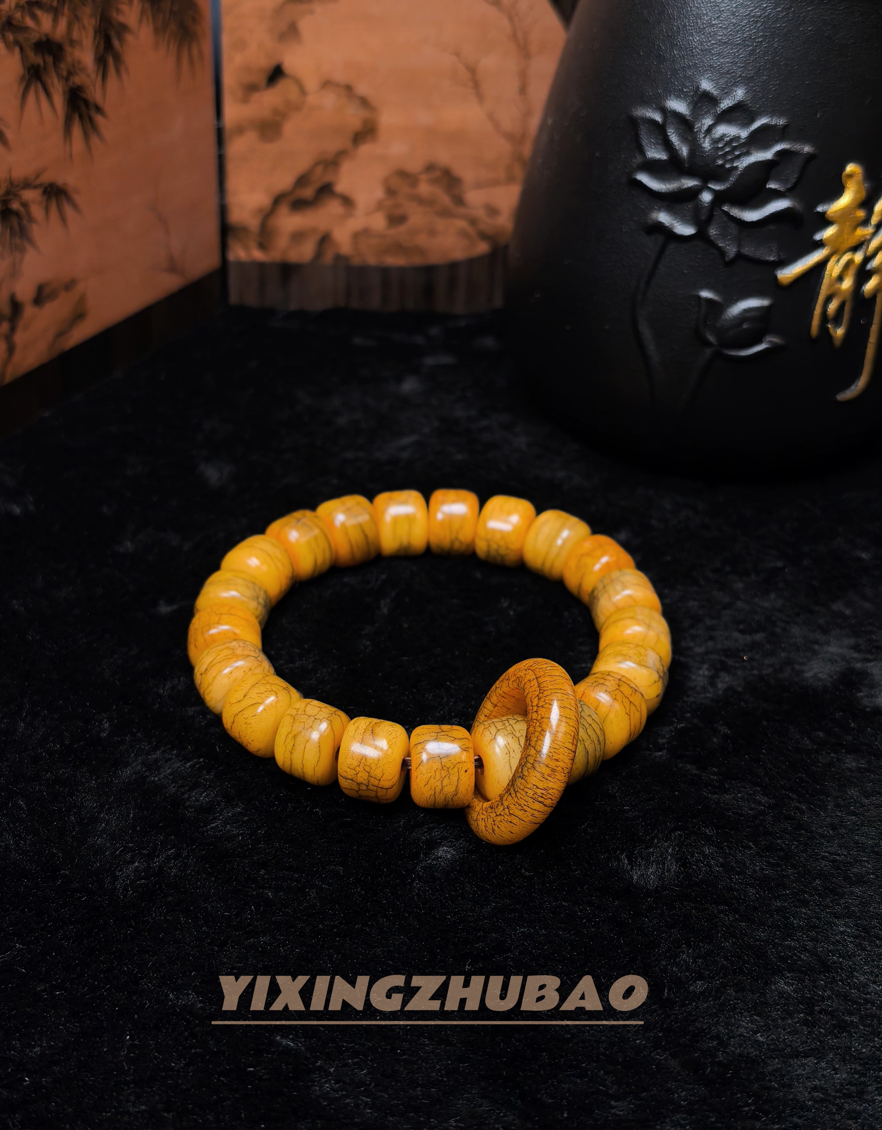 藏式高端骨质纯原跑环手串12