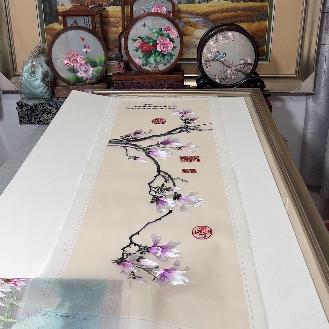 刺绣纯手工刺绣画