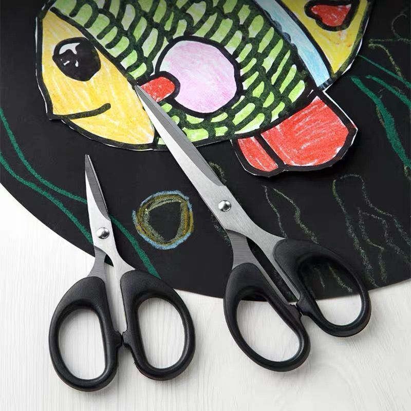 剪刀小号中号大号剪子办公用家用便携式不锈钢剪纸刀锋利圆头简刀