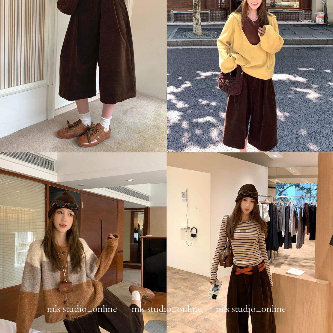 A字 灯芯绒“七分裤”