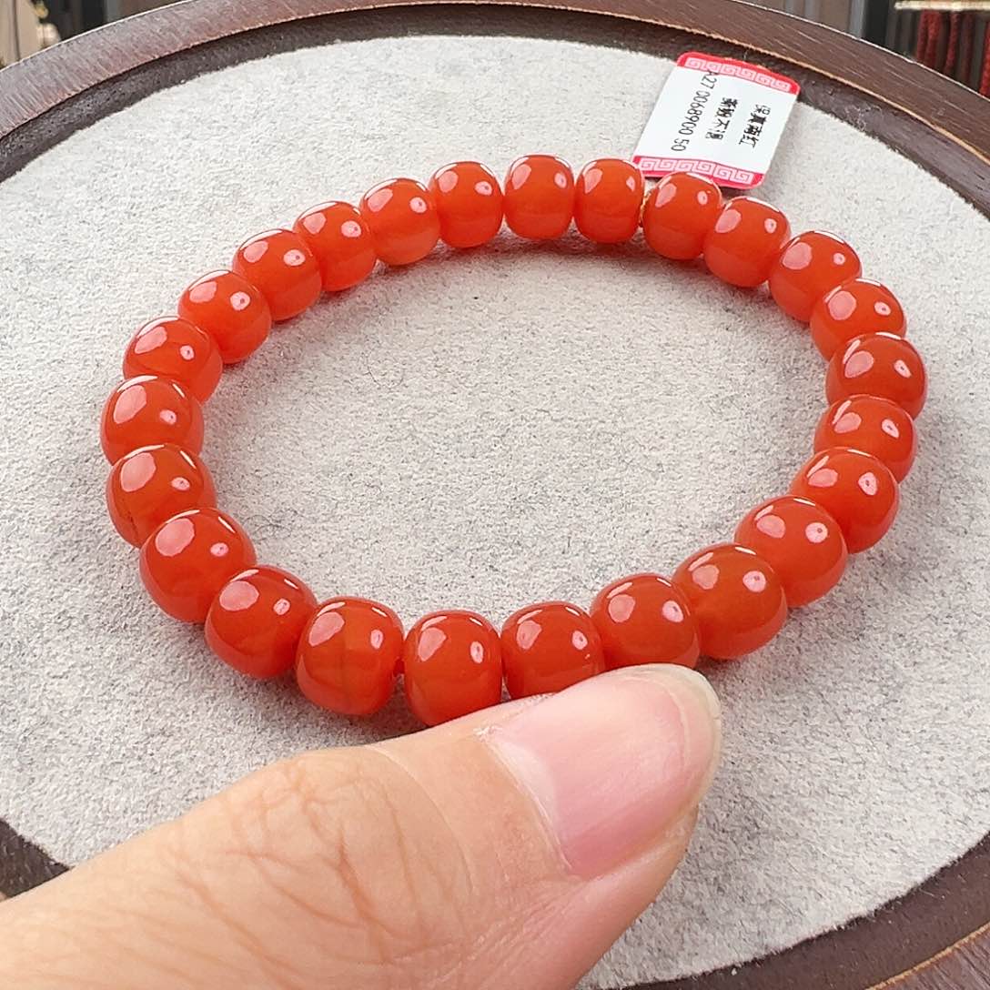 南红玛瑙手串未镶嵌