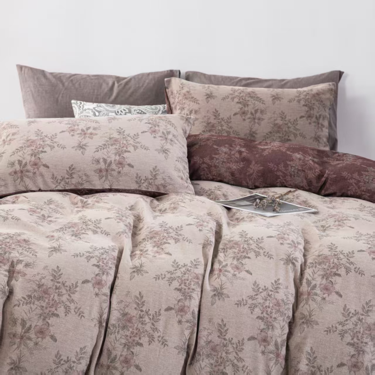 叶迎被子-轻奢双层纱柔软亲肤舒适柔软提花被