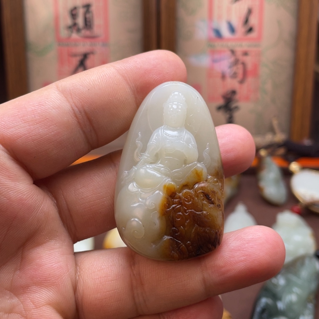 和田玉未镶嵌挂件