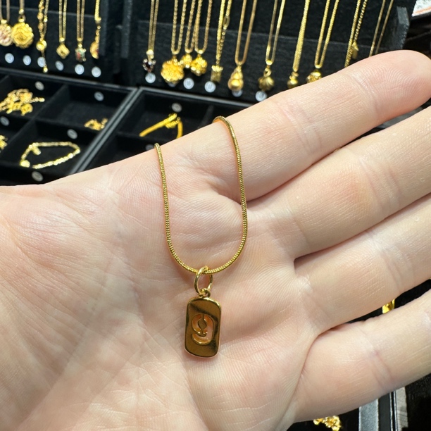 铜合金项链 铜合金项链锁骨链法式简约小众轻奢