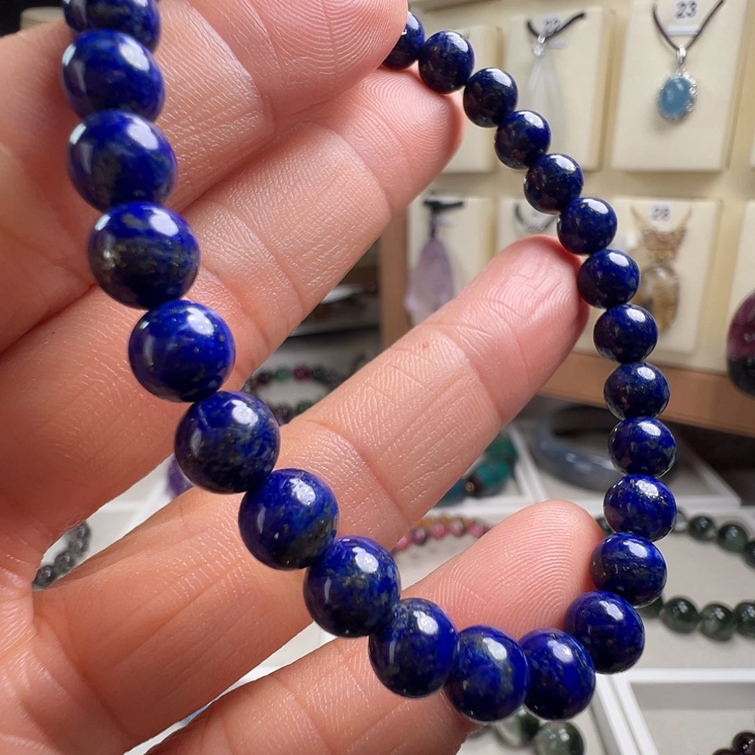 青金石未镶嵌手链天然青金石