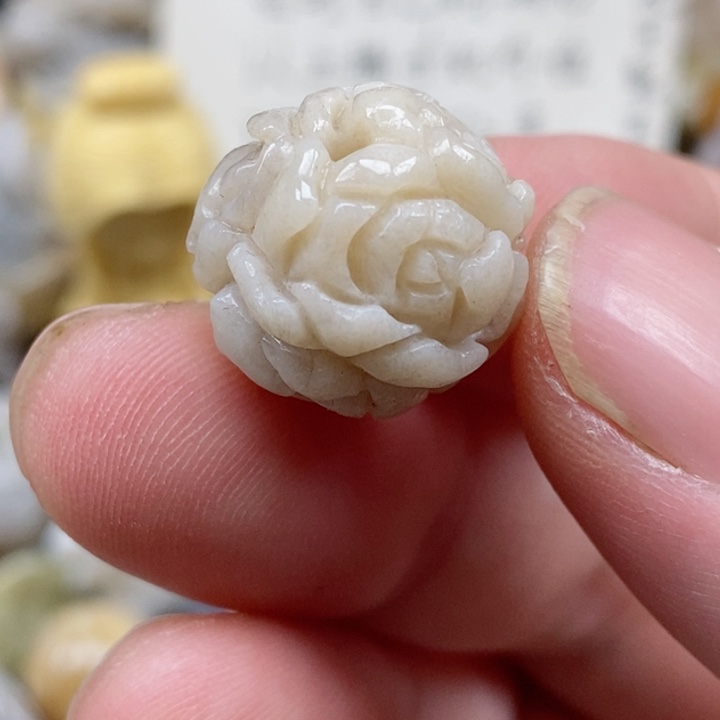 颈饰未镶嵌硅化珊瑚（珊瑚玉）通孔