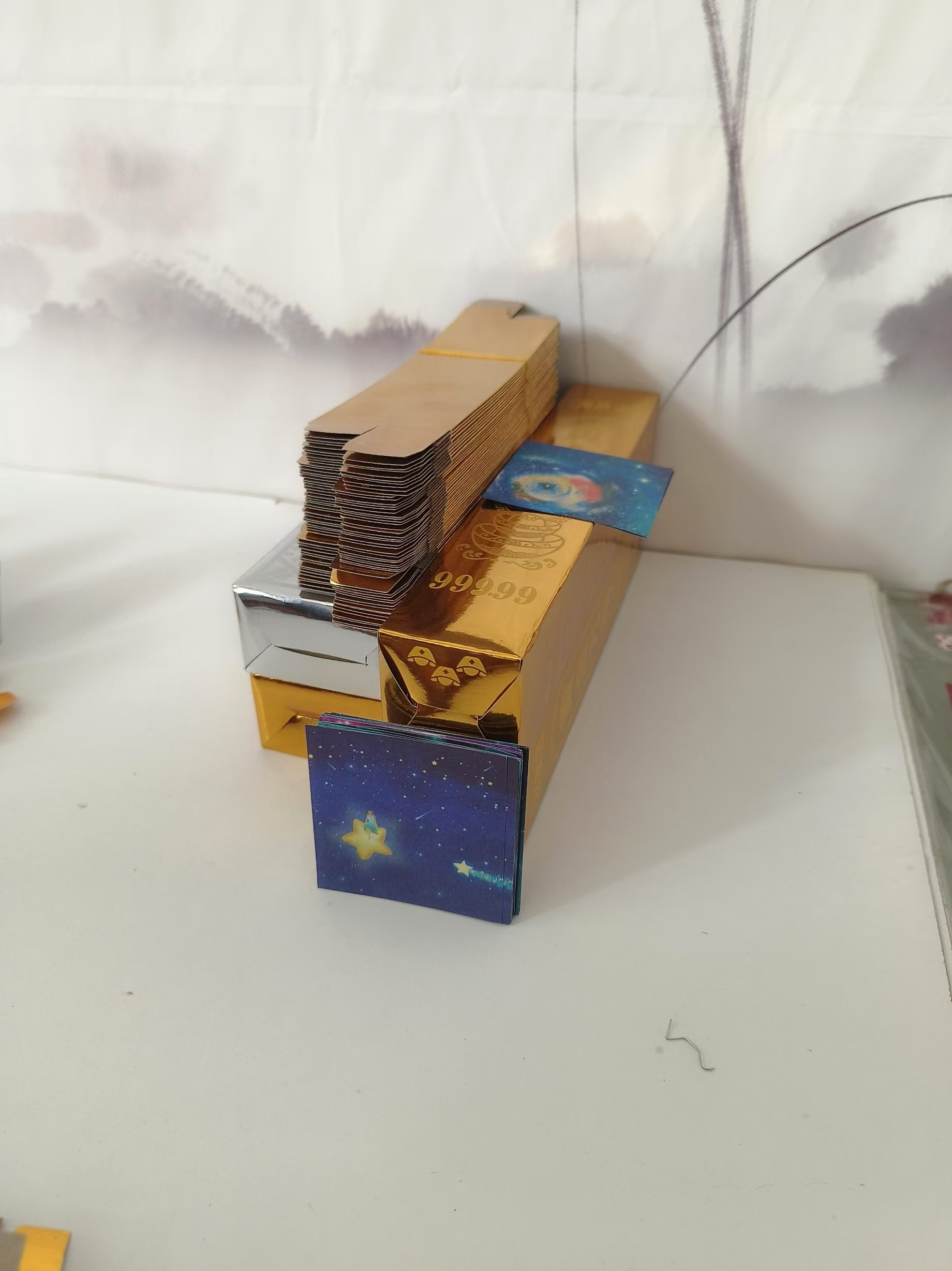【万两五福】加厚高亮便签纸金色银色送袋子