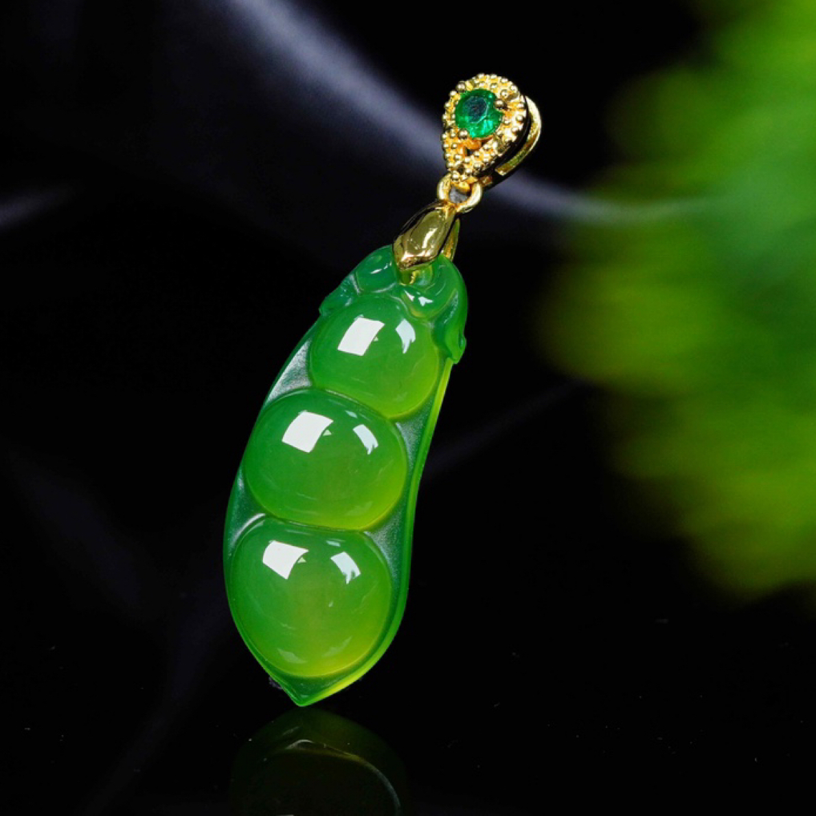 泓（07号）四季豆玉髓吊坠多样性一件发货(赠扣头皮绳)