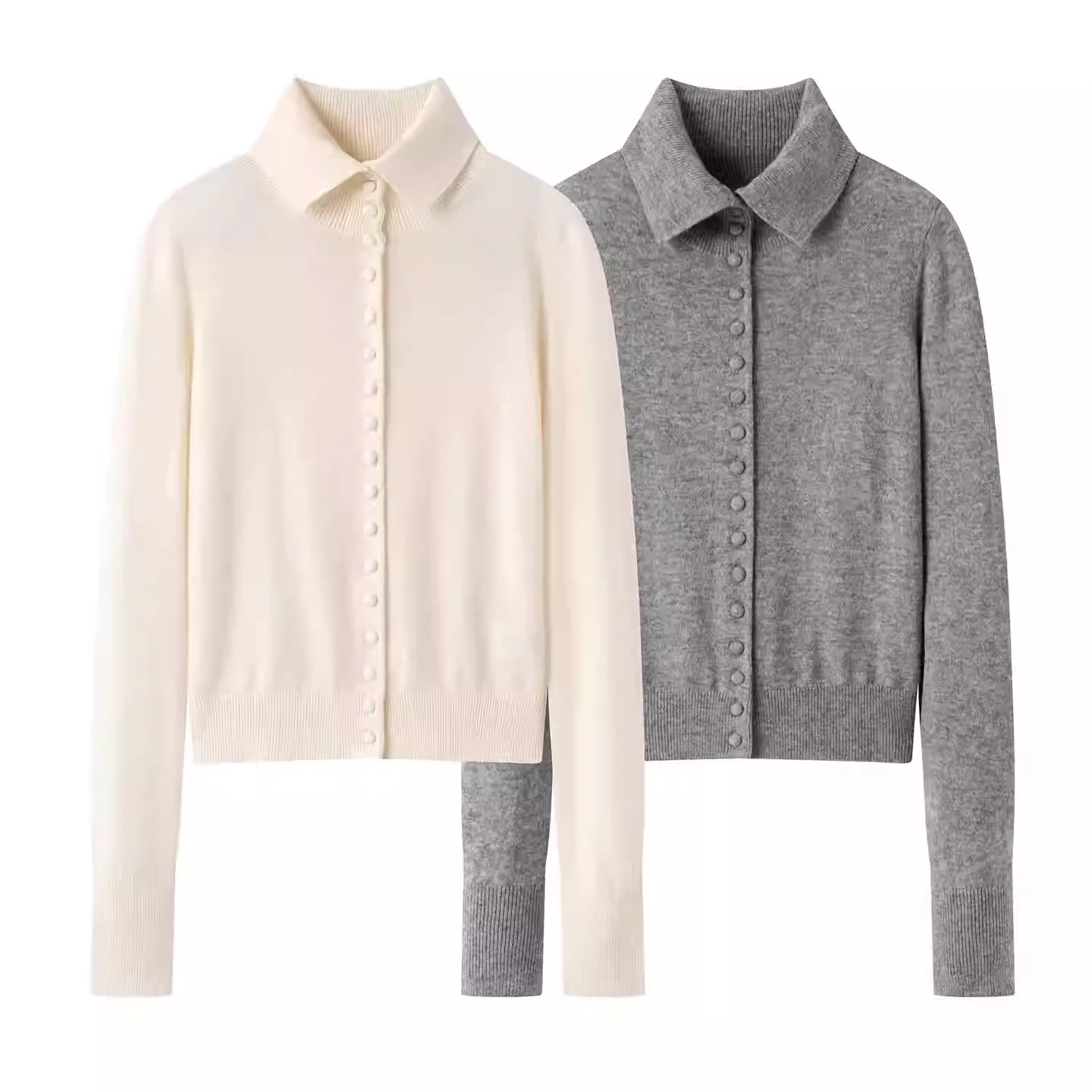 【丹宁风】艾家-针织衫女2025秋冬装新款休闲百搭开衫短款上衣4173