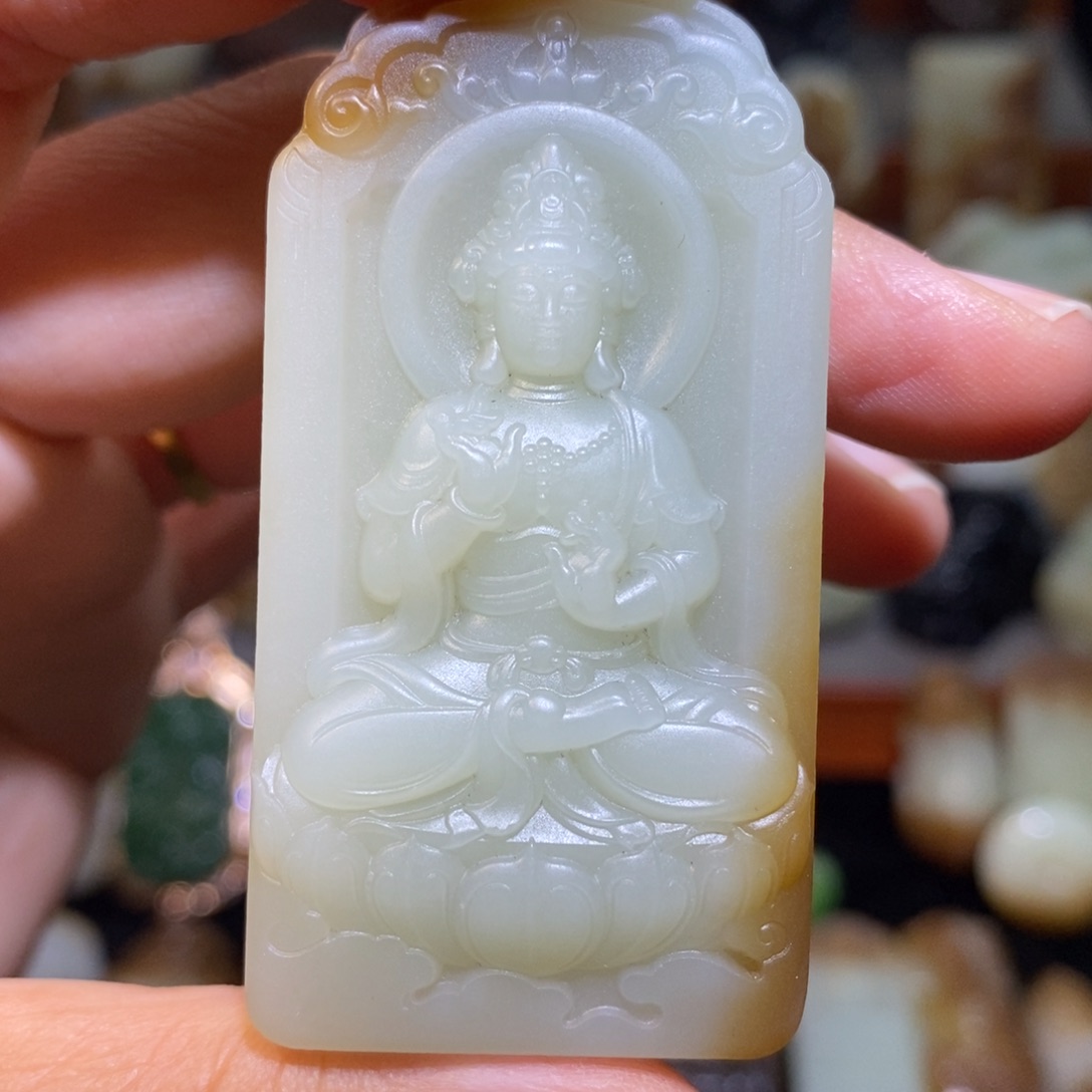 定制和田玉观音牌子