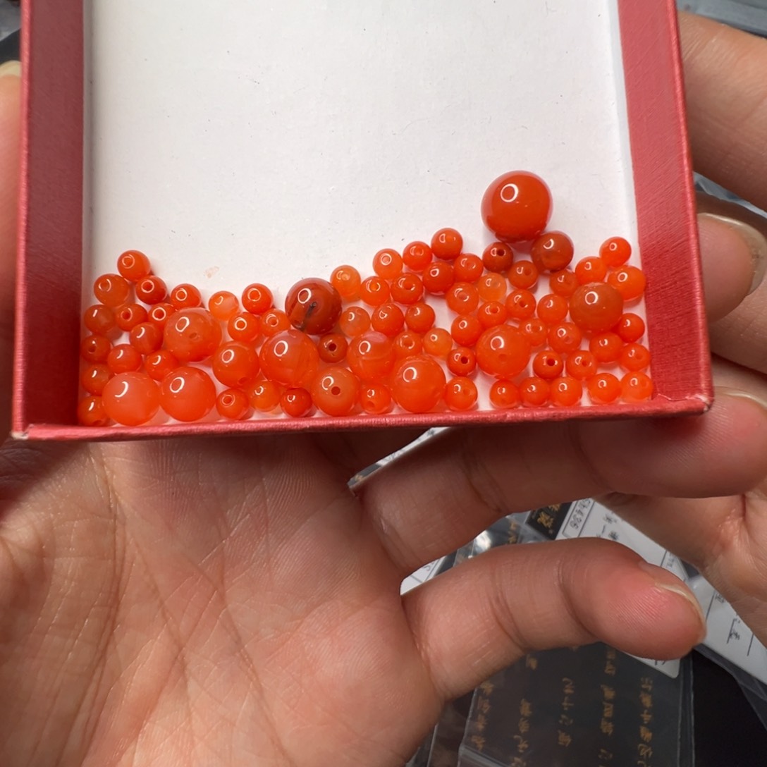 南红玛瑙散珠 Ax109号未镶嵌董