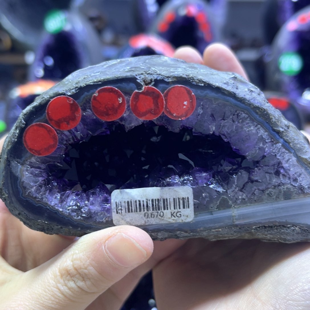 紫晶摆件未镶嵌紫水晶