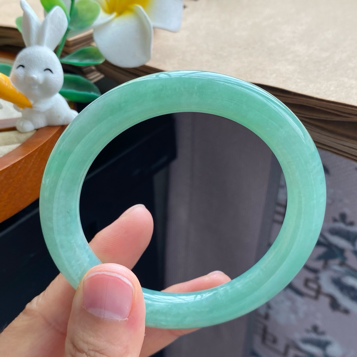 121盘！满绿色圆条13385号57-10.3-10 满圈都是清新的青翡翠手镯