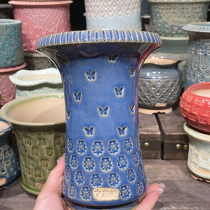 七里烧花盆2-24-455口径10