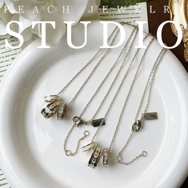 钛钢合成锆石项链 钛钢项链 FD14 多样性发一颜色微差