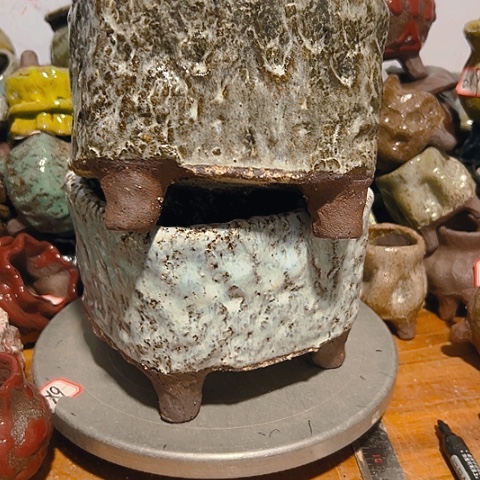 五***了粗陶花盆手工花盆制作