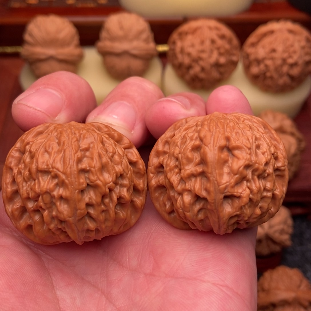 桃核把件野生大正磨39.5