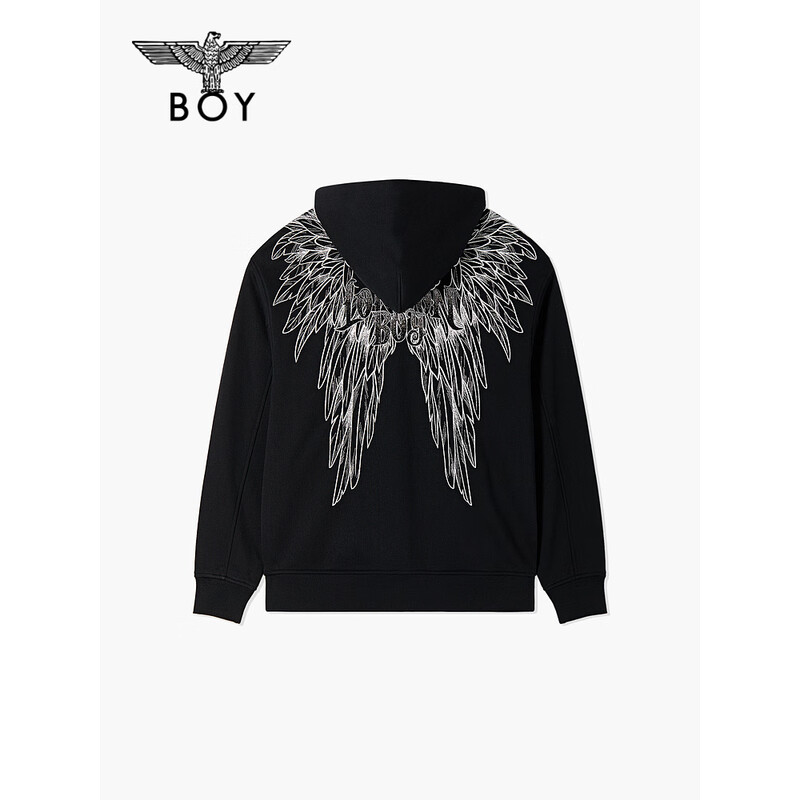 BOY LONDON新款秋季潮牌情侣款刺绣拉链连帽卫衣开衫外套N06027