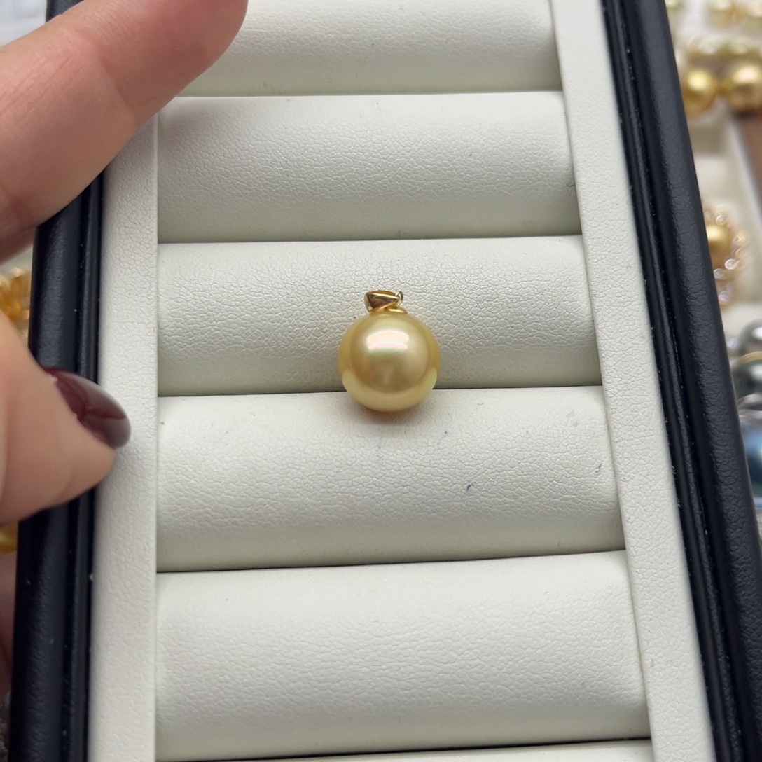 吊坠(不含链)18K金镶嵌海水珍珠