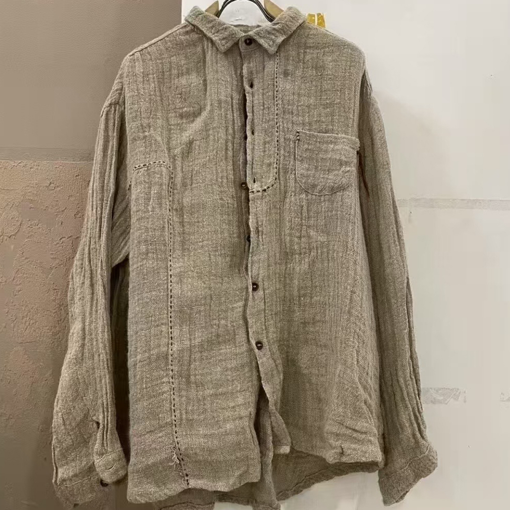 衣牧了然250224款皱料衬衫