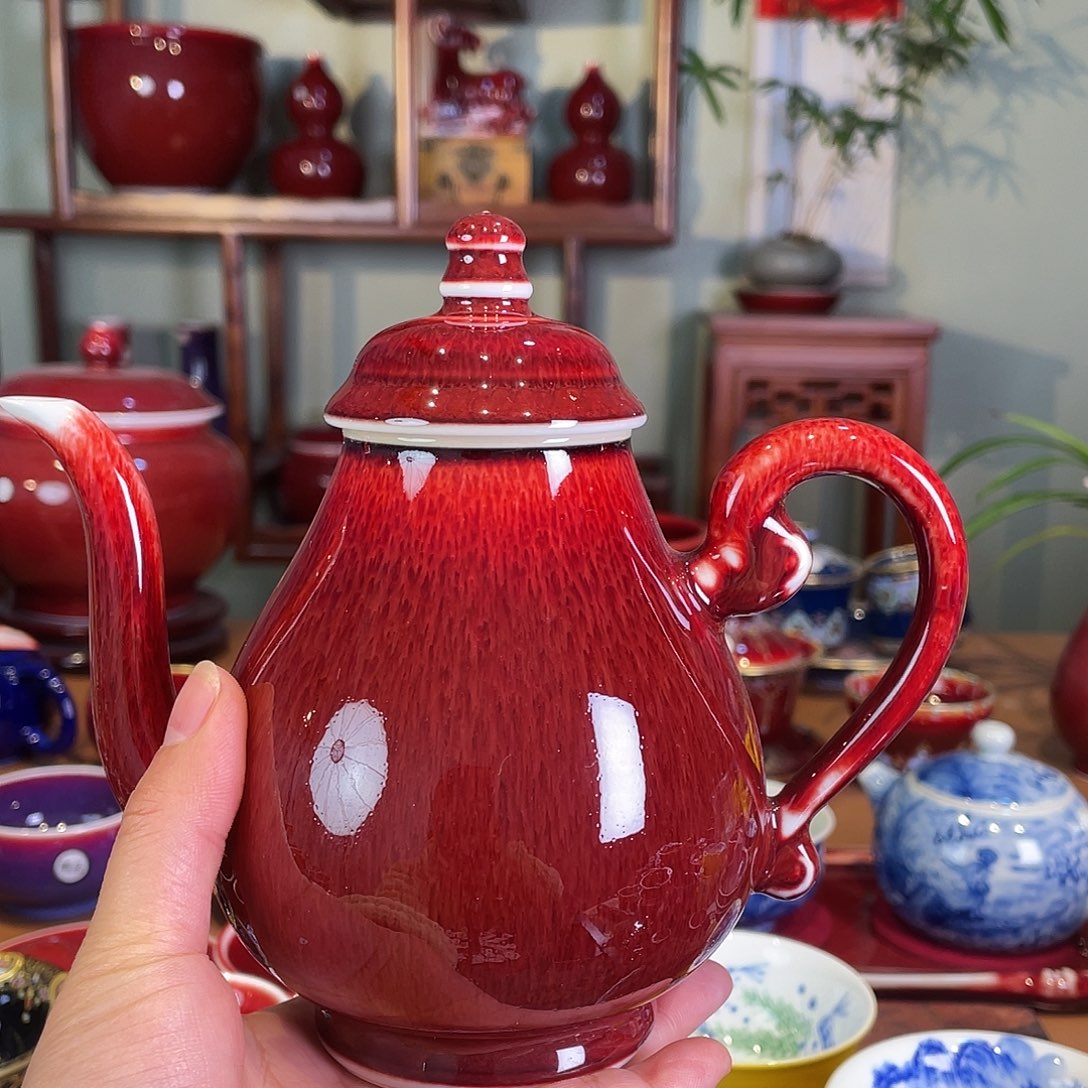 龙***e清欢雅玩原矿郎红福利杯酒壶