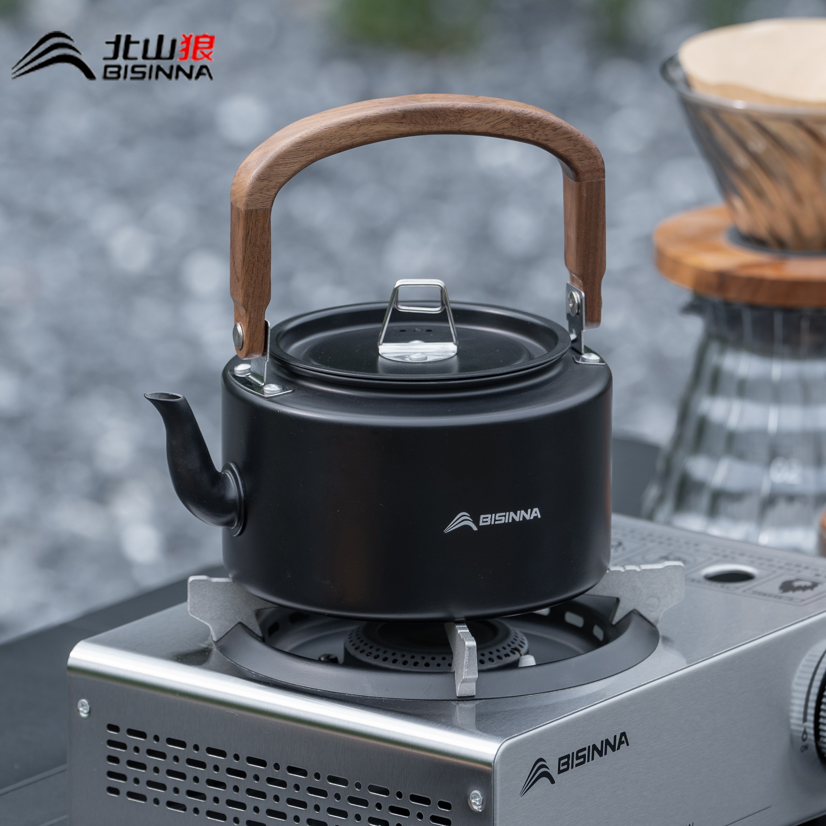 北山狼铝合金水壶户外露营烧水壶家用野营炉具野炊煮水喝茶壶便捷