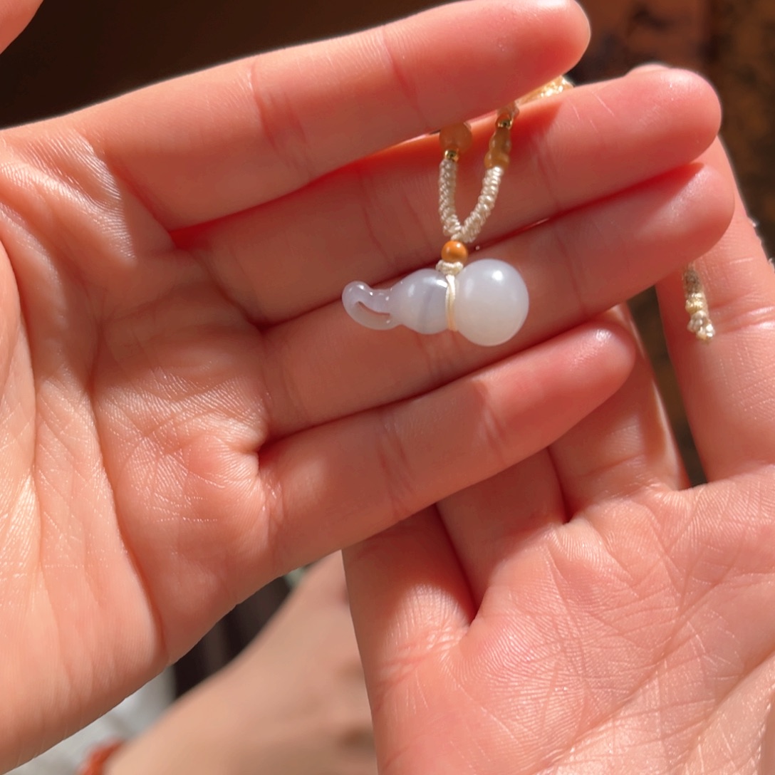 吊坠(不含链)未镶嵌和田玉青海烟紫葫芦66