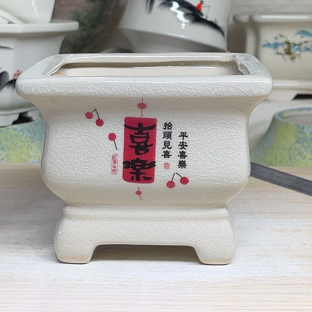 陶瓷绿植多肉微瑕花盆外口径：12*10